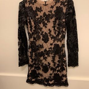 🔥EUC — Dress The Population black beaded dress